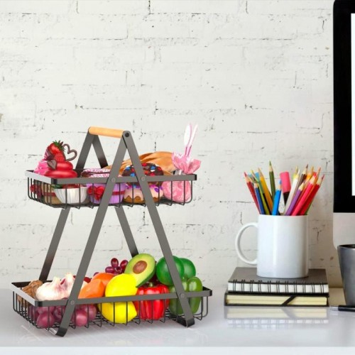 Кошик для фруктів 2 яруси, 32х30х18см, Vegetable and fruit storage rack