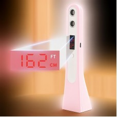 Електронний ростомір для тіла 200 см з USB-зарядкою і LED-дисплеєм, рожевий
