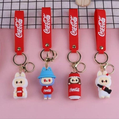 1шт Брелок игрушка Лабубу Coca-Cola, Дизайн рандом