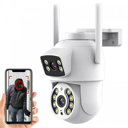 Wi-Fi камера відеоспостереження, 4Mp (2 * 2Mp)
