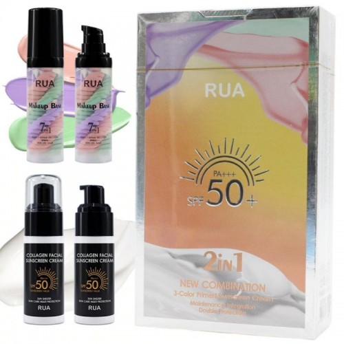Набор 2в1 База под макияж + праймер для лица, RUA SPF 50