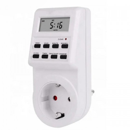 Розетка з таймером (16A, 3000W, 230V) Sinotimer TM516