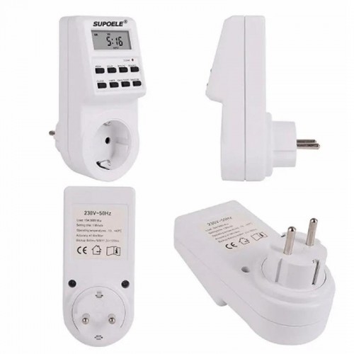 Розетка з таймером (16A, 3000W, 230V) Sinotimer TM516 Розетка з таймером (16A, 3000W, 230V) Sinotimer TM516