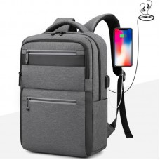 Рюкзак для ноутбука з USB, 16, 42x28x16 см, BAG BG-40, Сірий