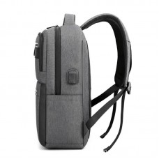 Рюкзак для ноутбука з USB, 16, 42x28x16 см, BAG BG-40, Сірий