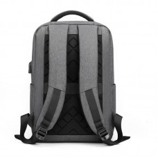 Рюкзак для ноутбука з USB, 16, 42x28x16 см, BAG BG-40, Сірий