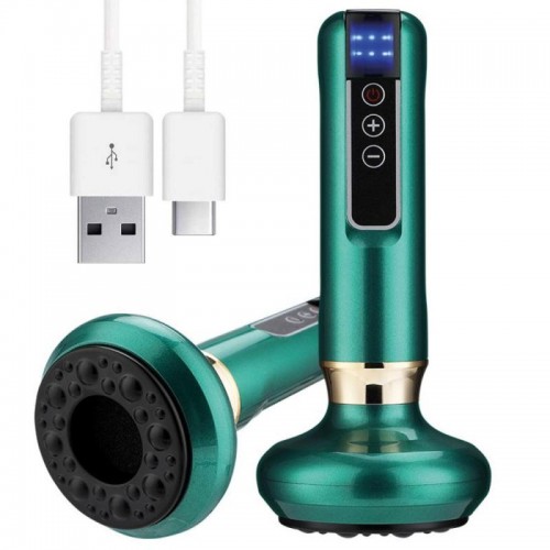Вакуумний масажер з USB, 6 режимів, Зелений