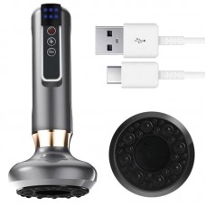 Вакуумний масажер з USB та підігрівом сірий 6 режимів