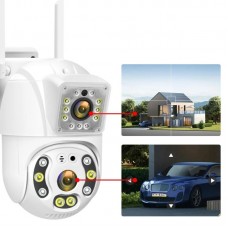 Двойная камера видеонаблюдения WiFi V380 с ночным видением и поворотом