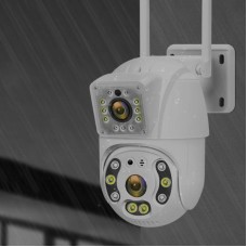 Двойная камера видеонаблюдения WiFi V380 с ночным видением и поворотом