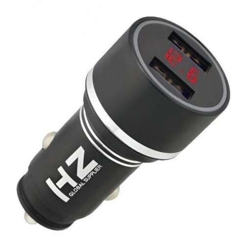 Автомобильное зарядное устройство HC7 с 2хUSB, Черное