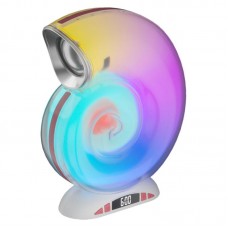 Bluetooth колонка нічник з годинником, будильником і LED підсвіткою