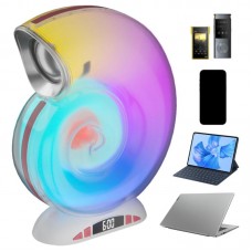 Bluetooth колонка нічник з годинником, будильником і LED підсвіткою