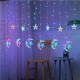 Гирлянда Штора от сети 2,5х0,6 м, 138 LED, Разноцветный, Звезды и Луна AD-50551
