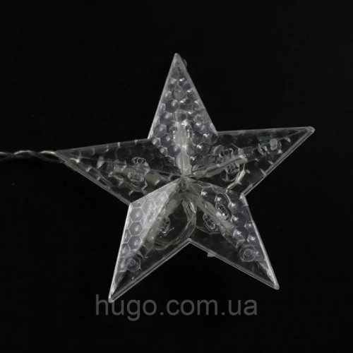 Гирлянда Штора от сети 2,5х0,6 м, 138 LED, Разноцветный, Звезды и Луна AD-50551