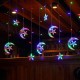 Гирлянда Штора от сети 2,5х0,6 м, 138 LED, Разноцветный, Звезды и Луна AD-50551