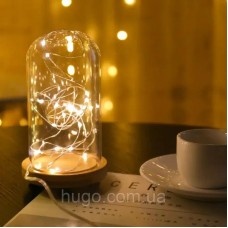 Гірлянда Роса 20м 200 LED теплий білий від мережі AD-50537
