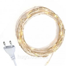 Гірлянда Роса 20м 200 LED теплий білий від мережі AD-50537