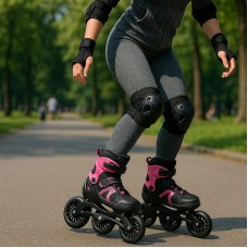 Розсувні ролики Speed Power 39-42р малинові для дорослих