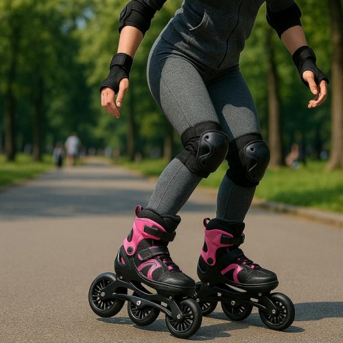 Розсувні ролики для дорослих, 39-42р, Speed Power, Малинові