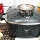 Квадратна каструля з мармуровим покриттям 24см, 4,5л, Top Kitchen TK00055, Чорний