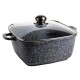 Квадратна каструля з мармуровим покриттям 24см, 4,5л, Top Kitchen TK00055, Чорний