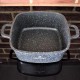 Квадратна каструля з мармуровим покриттям 24см, 4,5л, Top Kitchen TK00055, Чорний