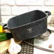 Квадратна каструля з мармуровим покриттям 24см, 4,5л, Top Kitchen TK00055, Чорний