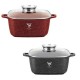 Квадратна каструля з мармуровим покриттям 24см, 4,5л, Top Kitchen TK00055, Чорний