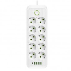 Сетевой фильтр 3м (10×220В+4×USB+1×Type-C) Тк-13, Белый