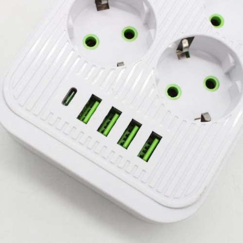Сетевой фильтр 3м (10×220В+4×USB+1×Type-C) Тк-13, Белый Сетевой фильтр 3м (10×220В+4×USB+1×Type-C) Тк-13, Белый