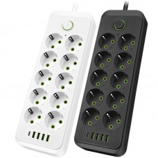 Сетевой фильтр 3м (10×220В+4×USB+1×Type-C) Тк-13, Белый