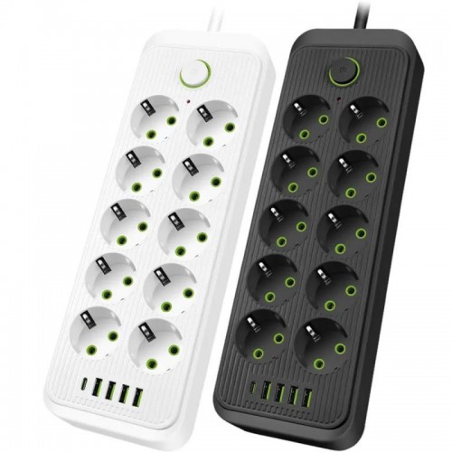 Сетевой фильтр 3м (10×220В+4×USB+1×Type-C) Тк-13, Белый Сетевой фильтр 3м (10×220В+4×USB+1×Type-C) Тк-13, Белый