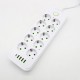 Удлинитель электрический 5м, 10×220В+4×USB+1×Type-C, Тк-15, Белый