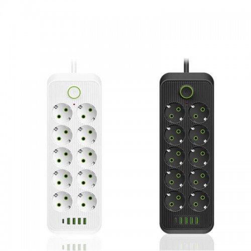 Удлинитель электрический 5м, 10×220В+4×USB+1×Type-C, Тк-15, Белый Удлинитель электрический 5м, 10×220В+4×USB+1×Type-C, Тк-15, Белый