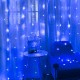 Гирлянда штора от сети, 3х2м, 240LED, G-49, Синий