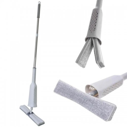 Швабра з відтискачем 147 см + 1 насадка, Household mop LY-12, Білий