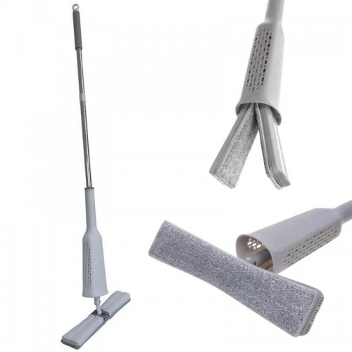 Швабра з віджимом 147см + 1 насадка, Household mop LY-12, Сірий