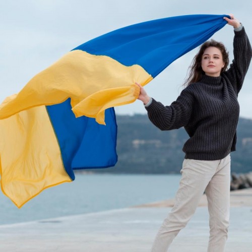 Большой флаг Украины 135х90см (габардин)