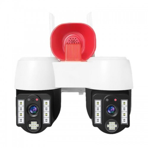 Вулична IP камера з двома об'єктивами, 12 W, CAMERA WIFI WITH ALARAM A2S Вулична IP камера з двома об'єктивами, 12 W, CAMERA WIFI WITH ALARAM A2S