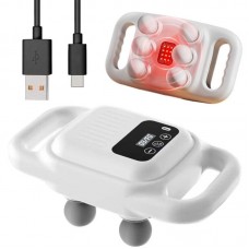 Перкусійний масажер для тіла 6 головок, 9 режимів, USB, YM-K60