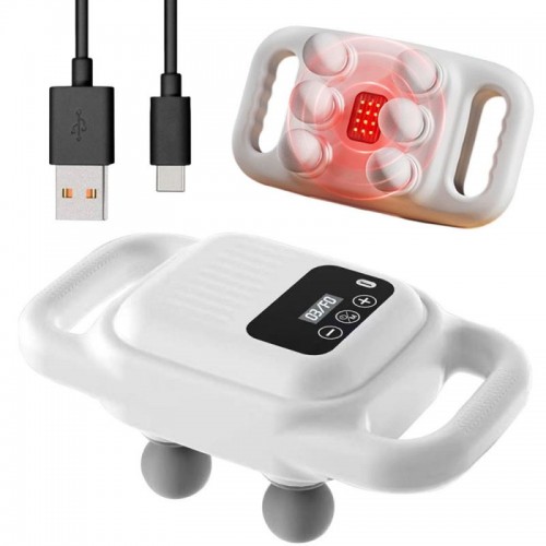 Перкусійний масажер для тіла 6 головок, 9 режимів, USB, YM-K60