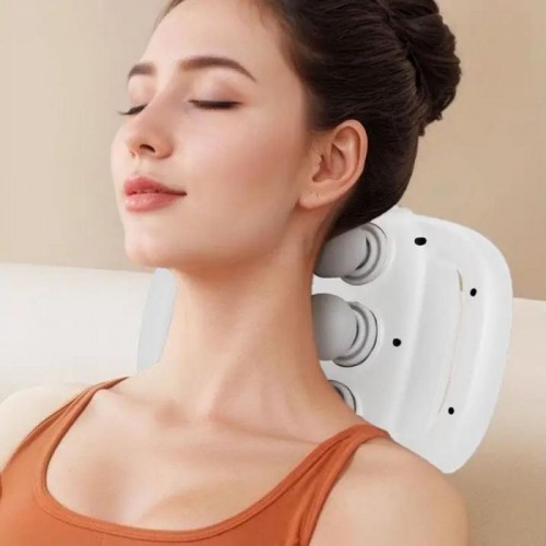 Перкусійний масажер для тіла 6 головок, 9 режимів, USB, YM-K60