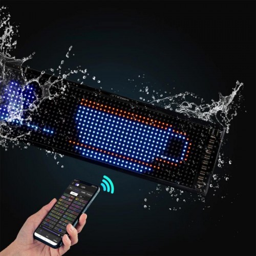 Гибкая LED панель для авто (34х10см) + пульт, с Bluetooth, от USB