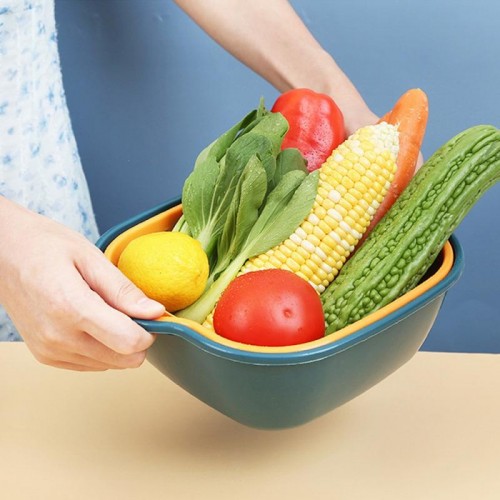 Пластиковый дуршлаг с миской, 25см
