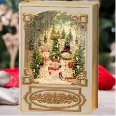 Музичний нічник новорічний Рождественская книга 19,1×13,2см від USB WDL-24023А
