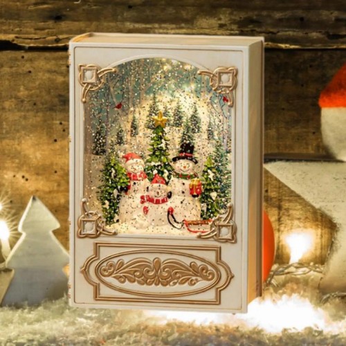 Музыкальный ночник новогодний Рождественская книга 19,1×13,2см, от USB, WDL-24023А Музыкальный ночник новогодний Рождественская книга 19,1×13,2см, от USB, WDL-24023А