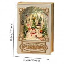 Музичний нічник новорічний Рождественская книга 19,1×13,2см від USB WDL-24023А