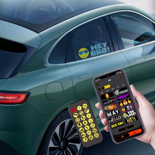 Гибкая LED панель для авто (34х10см) + пульт, с Bluetooth, от USB