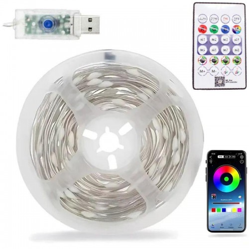 Світлодіодна стрічка RGB 10м, 100LED, від USB+пульт